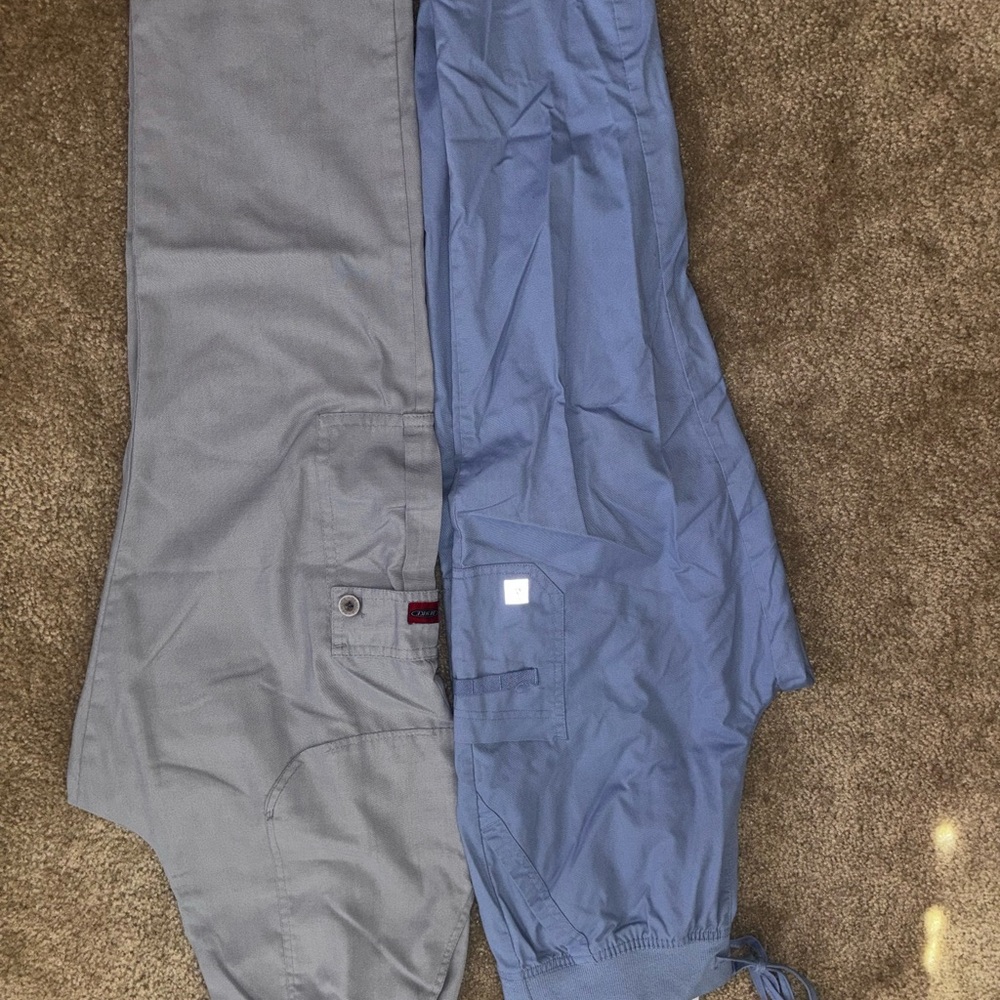Women’s Gray and Blue nursing scrub Pants